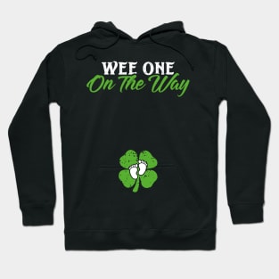 Wee One On The Way St Patricks Day Pregnancy Announcement Hoodie